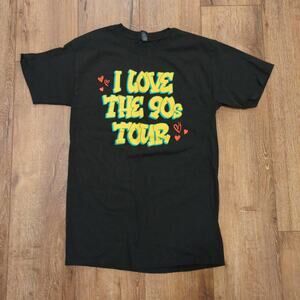 I Love the 90s Tour Adult Small Tall Shirt Madonna Brittney Spears Mariah Spice